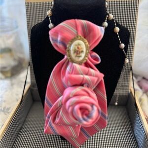 Neckties with Necklace and Brooch